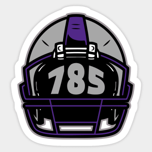 Retro Football Helmet 785 Area Code Manhattan Kansas Football Sticker